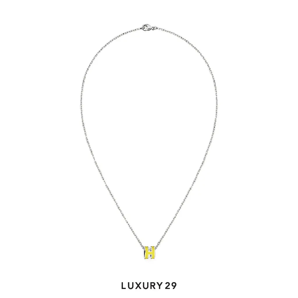 Hermes Mini Pop H pendant New Lime HERMES