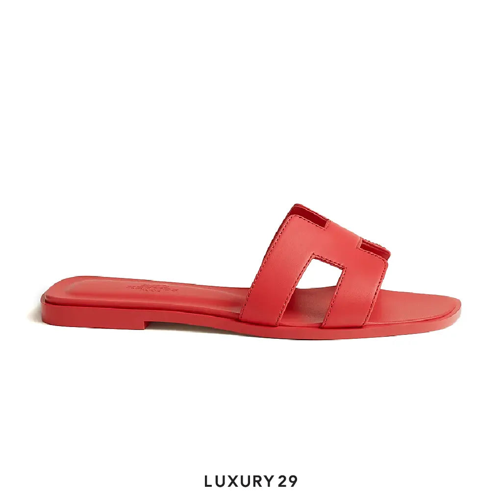 Hermes Oran Sandal Rose vermillon