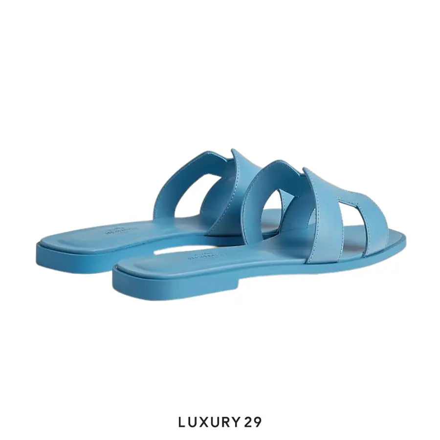 Hermes Oran sandal Bleu Cameo HERMES