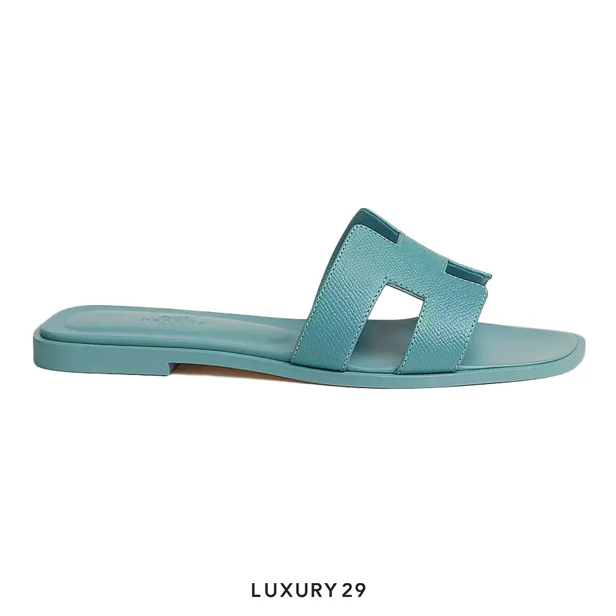 Hermes Oran Sandal Bleu Mineral