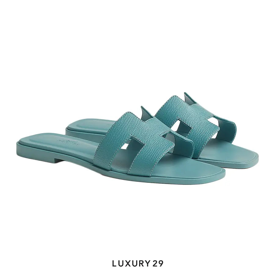 Hermes Oran Sandal Bleu Mineral HERMES