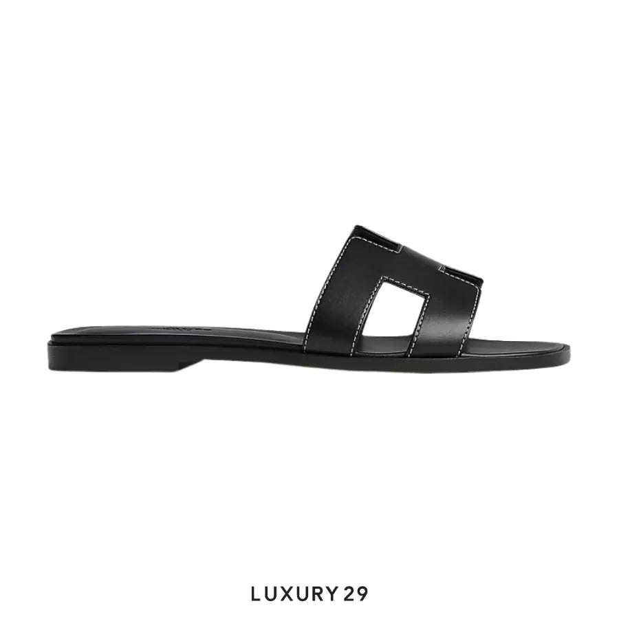 Hermes Oran sandal Noir