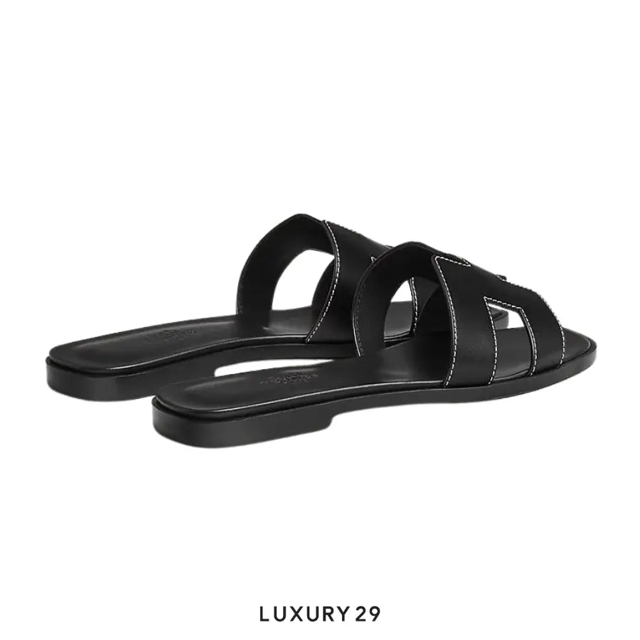 Hermes Oran sandal Noir HERMES