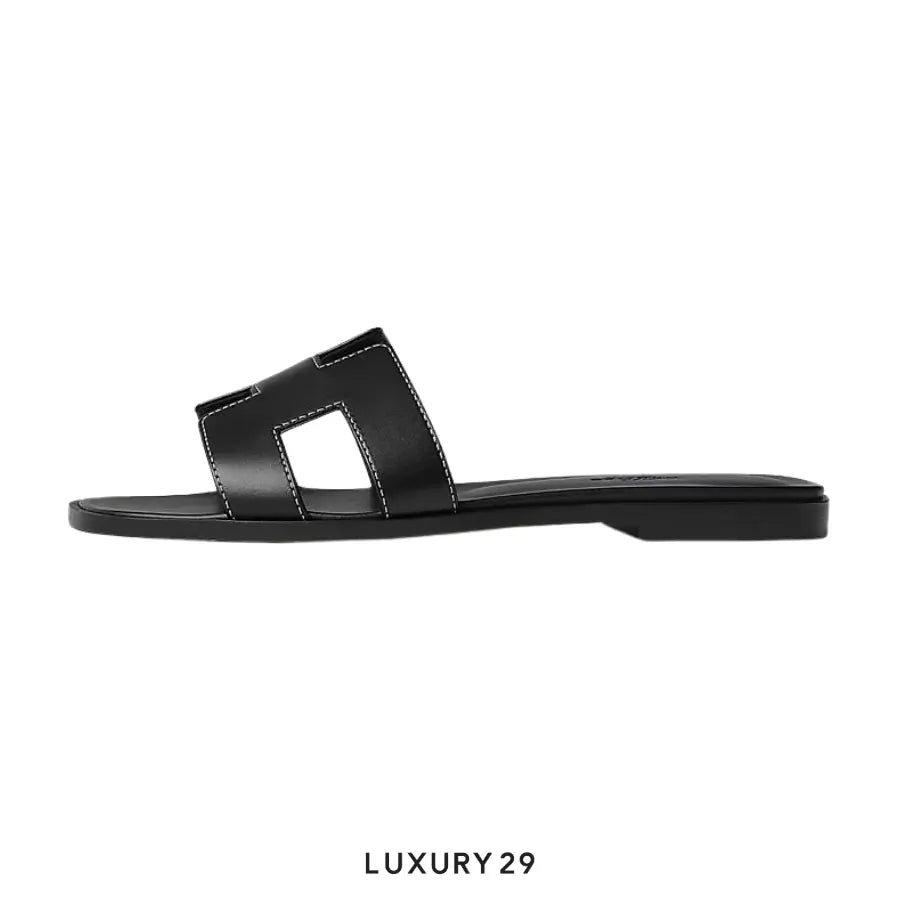 Hermes Oran sandal Noir HERMES