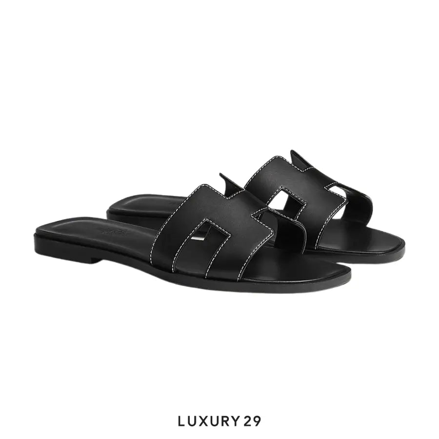 Hermes Oran sandal Noir HERMES