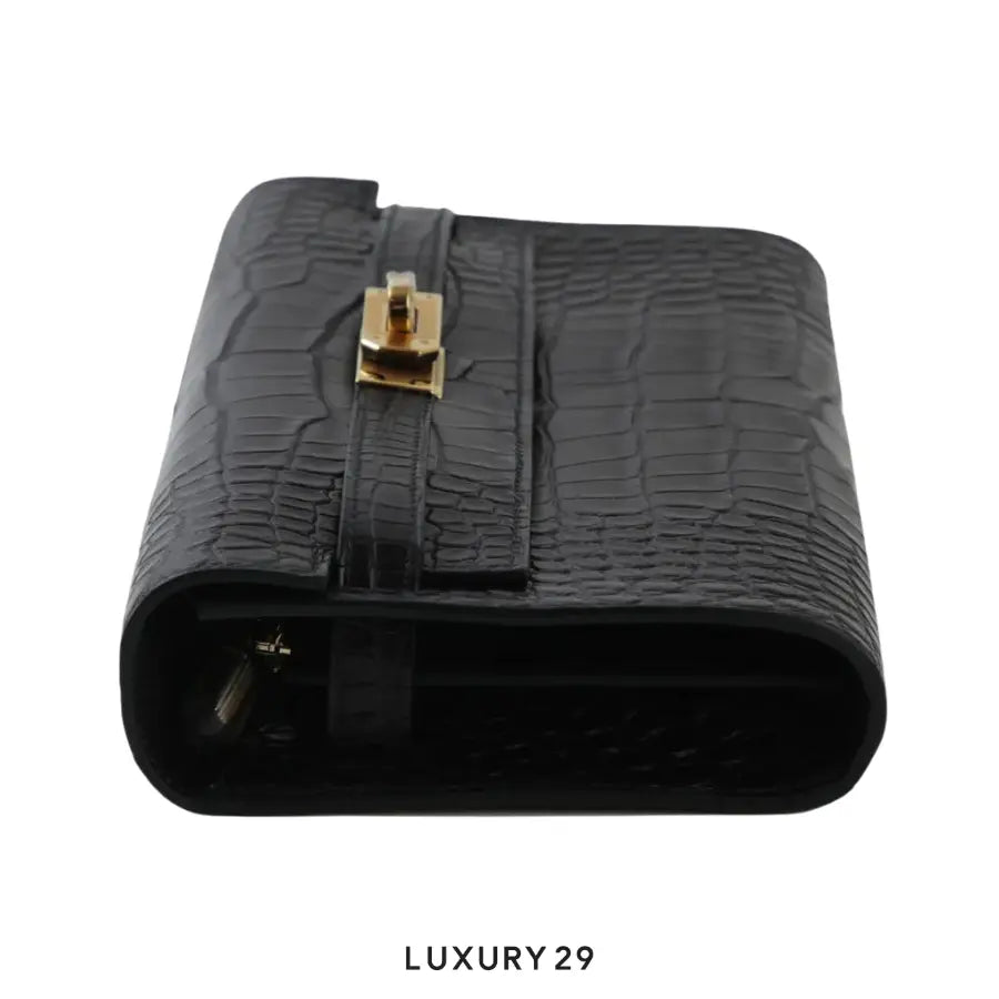 Hermes Portefeuille-Sac Keey To Go Alligator Missi Noir / W Stamp (2024) HERMES