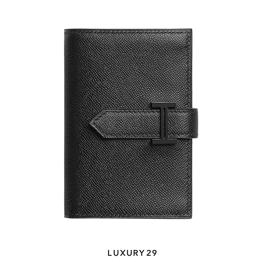 Hermes Portefeuille Bearn mini monochrome Veau Madame 89 Noir HERMES