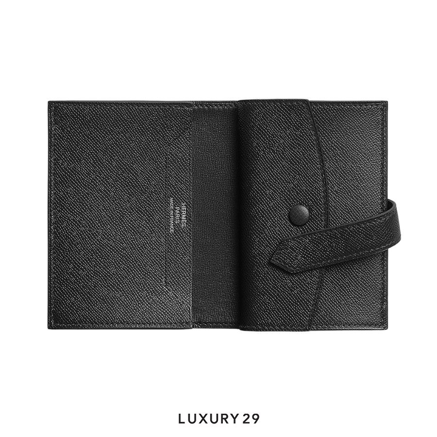 Hermes Portefeuille Bearn mini monochrome Veau Madame 89 Noir HERMES