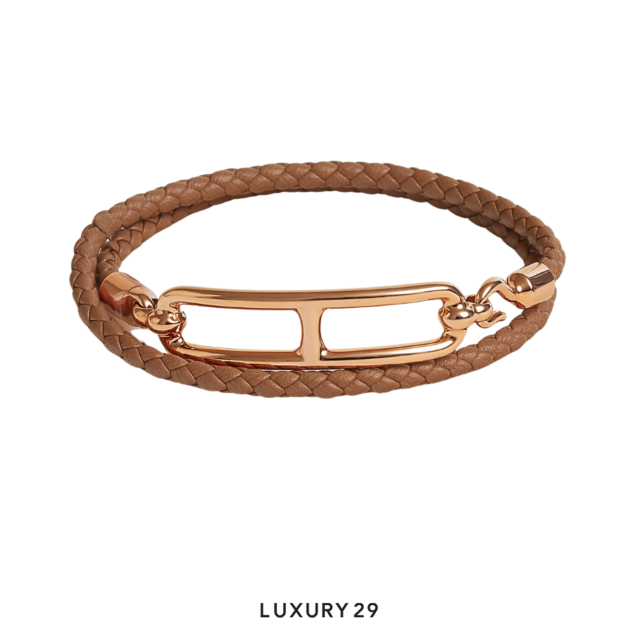 Hermes Roulis Double Tour bracelet Gold HERMES