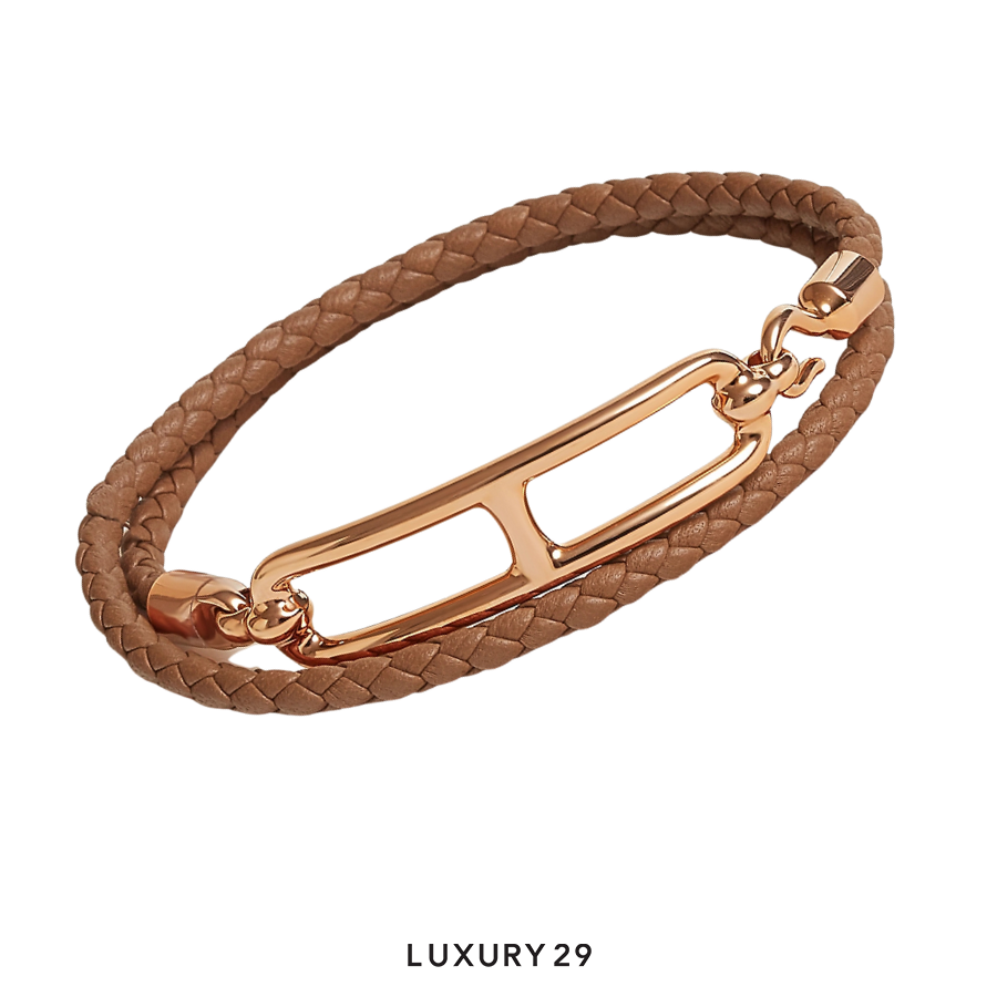 Hermes Roulis Double Tour bracelet Gold HERMES