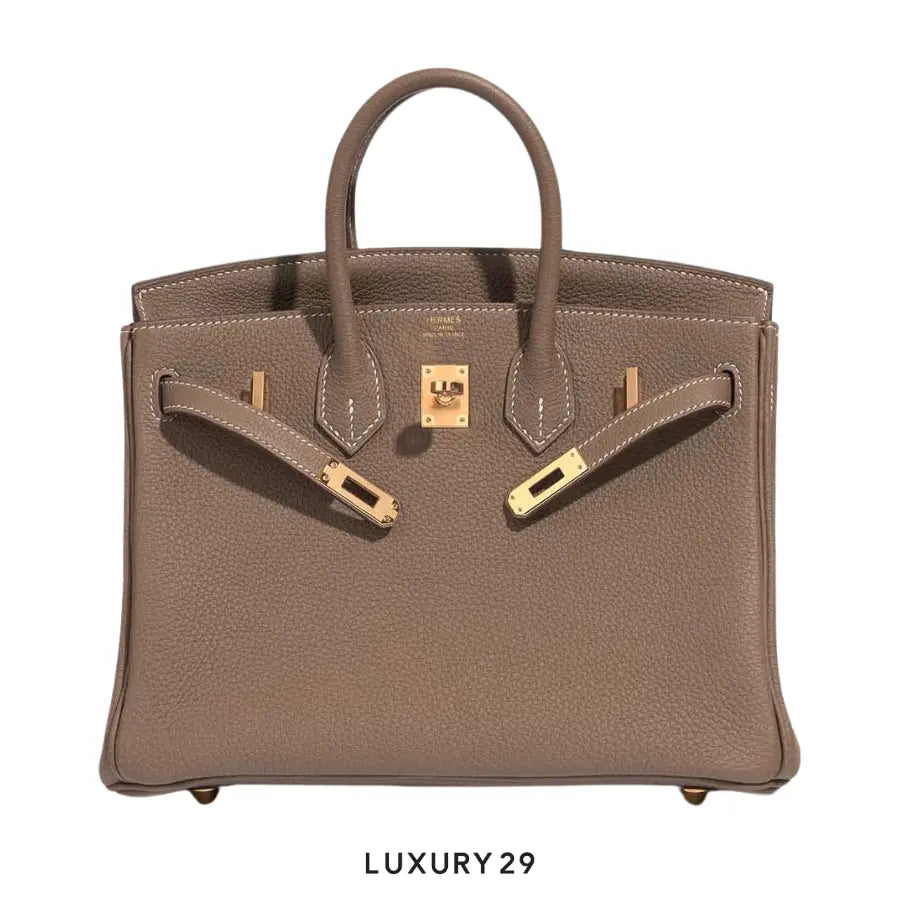 Hermes SAC Birkin 25 VEAU TOGO 18 Etoupe / B Stamp (2023) HERMES