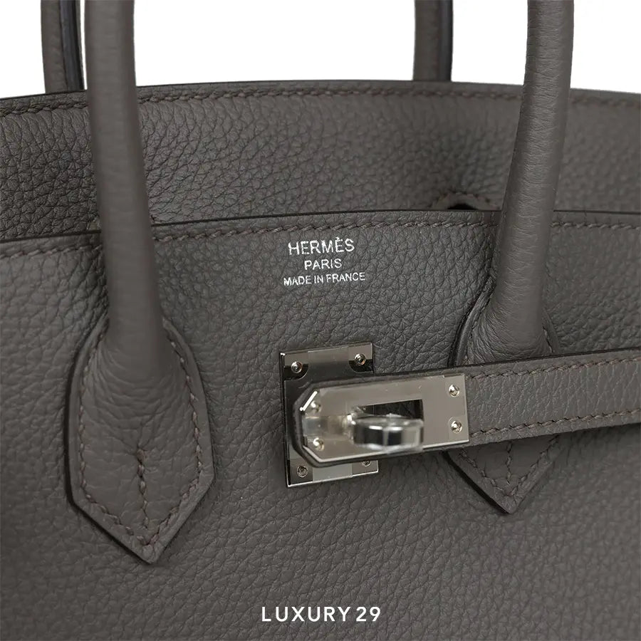 Hermes SAC Birkin 25 VEAU TOGO 25 Gris Meyer / W Stamp (2024) HERMES