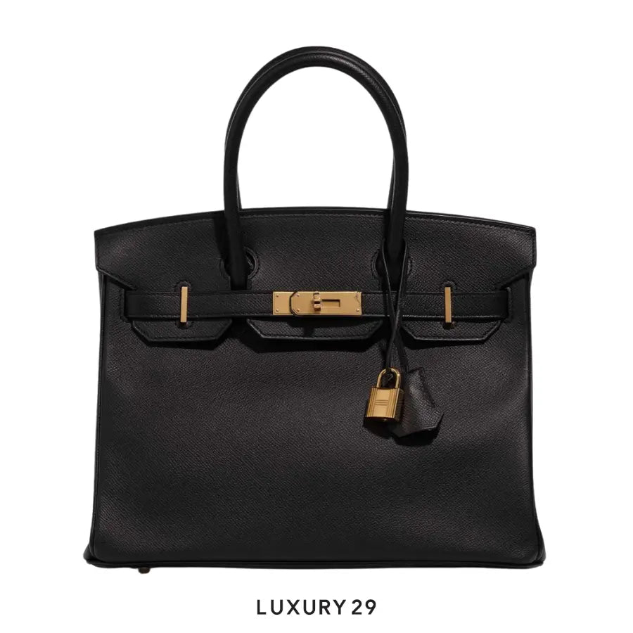 Hermes SAC Birkin 30 VEAU Epsom 89 Noir / W Stamp (2024)