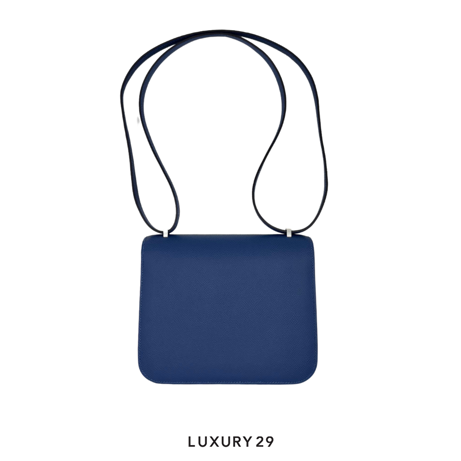Hermes SAC Constance III Mini Blue Tie K Stamp (2025) HERMES