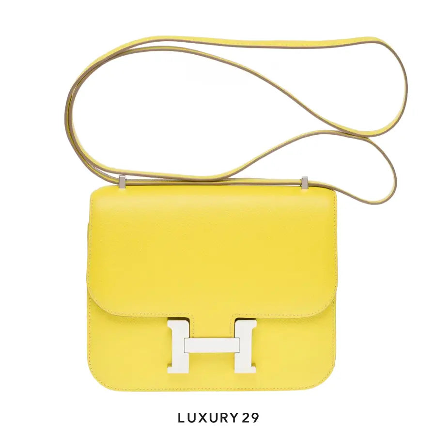 Hermes SAC Constance III Mini Paladium Hardware Miroir Chevre Mysore Limonc