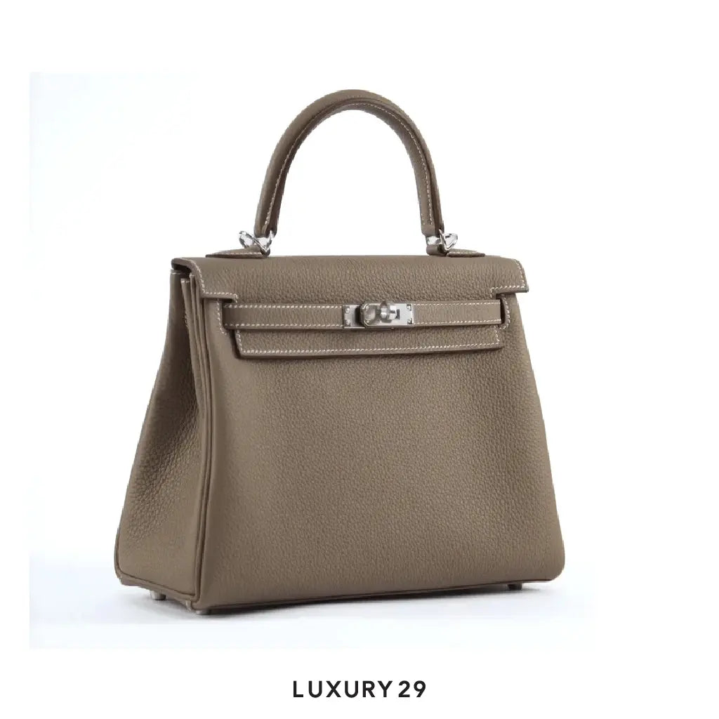 Hermes SAC Kelly II 25 Togo Retourne with palladium hardware Etoupe / K Stamp (2025) HERMES