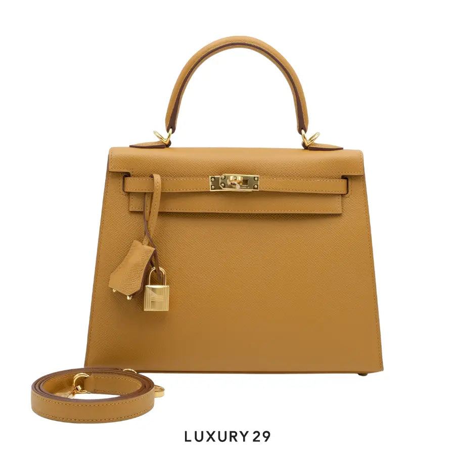 Hermes SAC Kelly II Sellier 25 VEAU EPSOM 2S Sesame / B Stamp (2023)