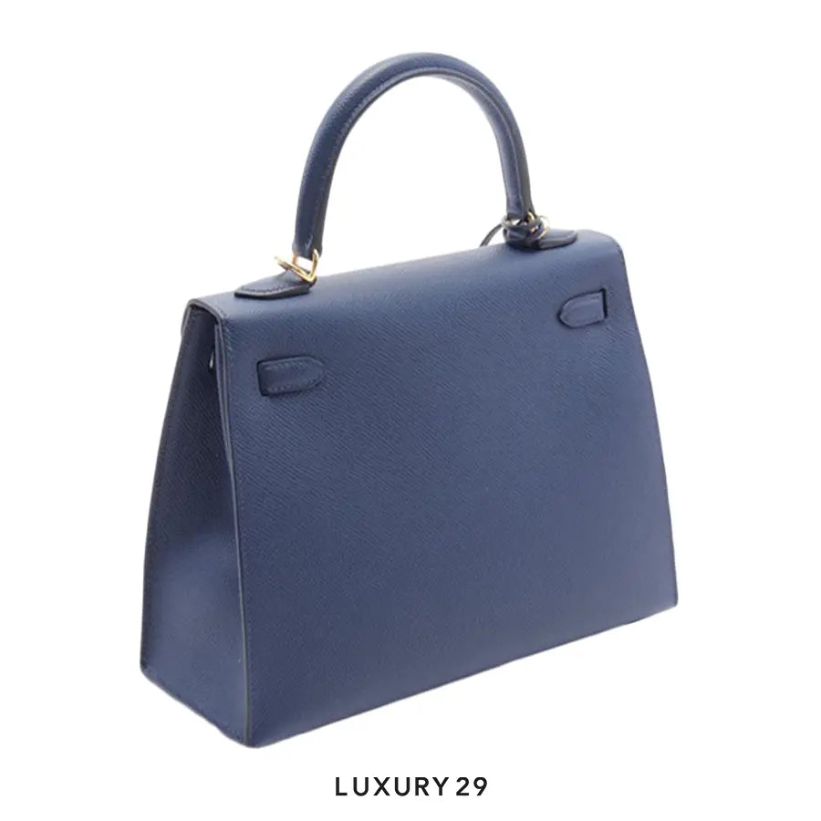 Hermes Sac kelly II Sellier 25 VEAU EPSOM S4 DEEP BLUE HERMES