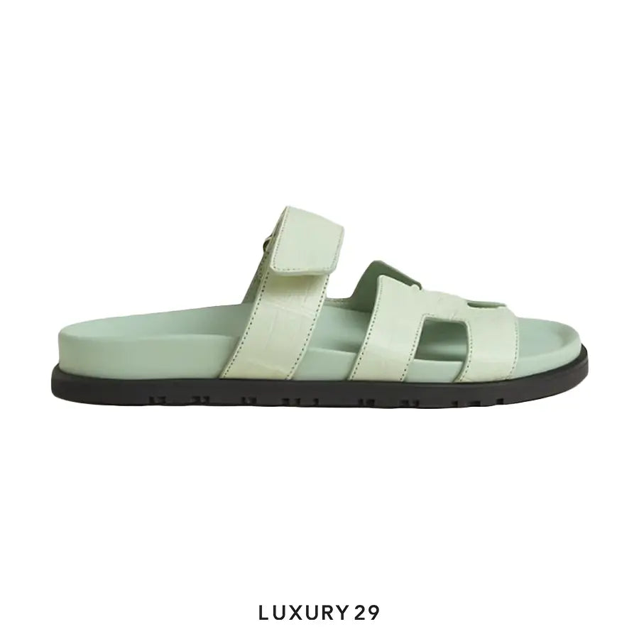 Hermes Sandal Femme Chypre Alli Missi Brilliant Vert