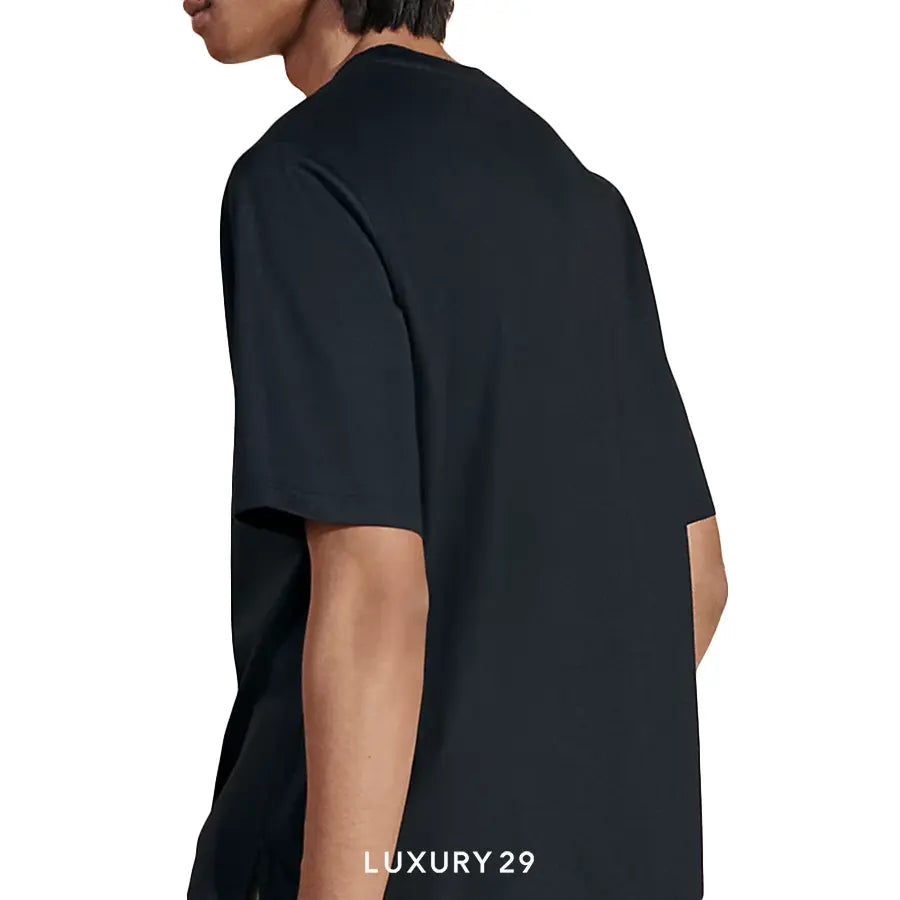 Hermes T-shirt with leather detail Marine HERMES