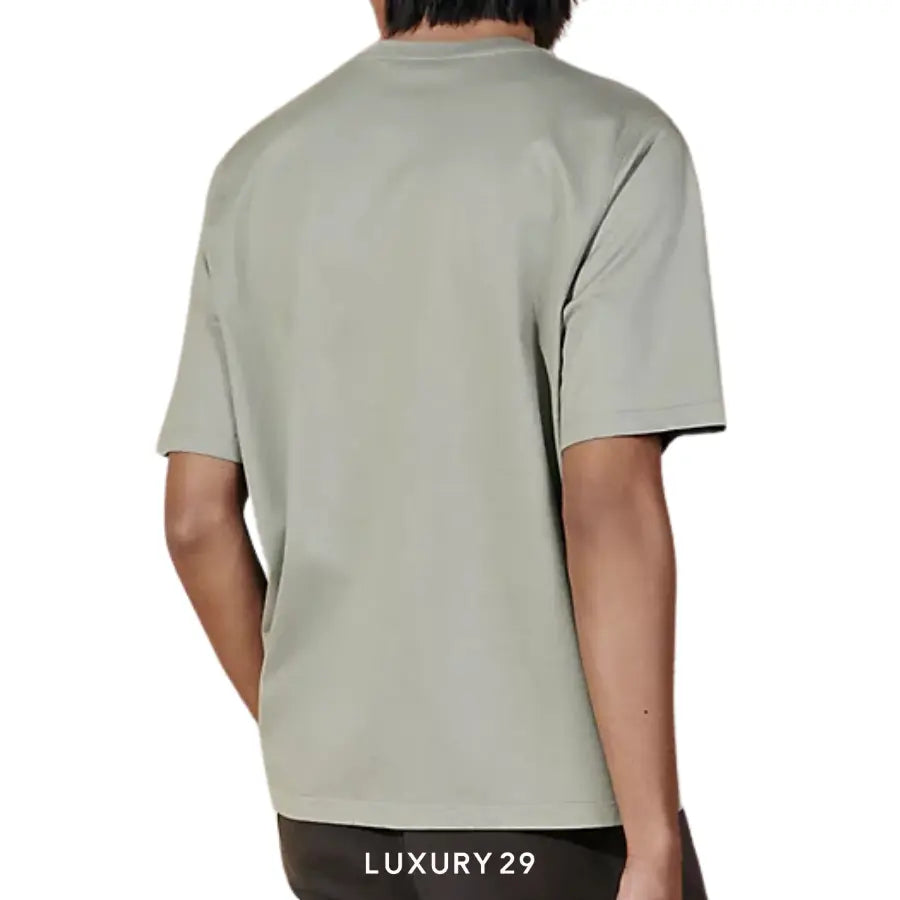 Hermes T-shirt with leather detail Sauge HERMES