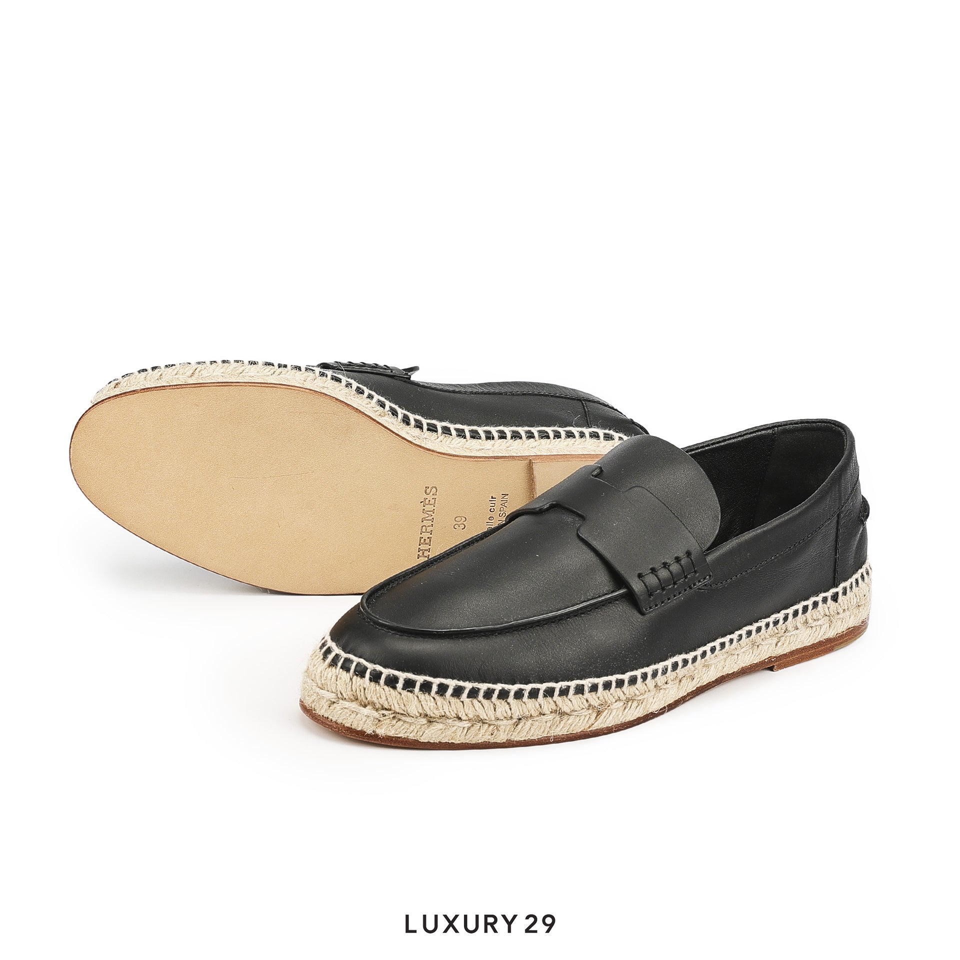 Hermes Trip espadrille Noir HERMES