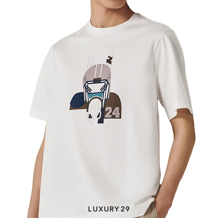 Hermes t-shirt "Quarterb'H" Blanc HERMES Luxury29