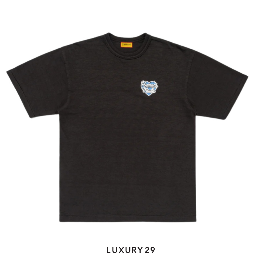 Human Made Graphic T-Shirt Black Blue Heart HUMAN MADE