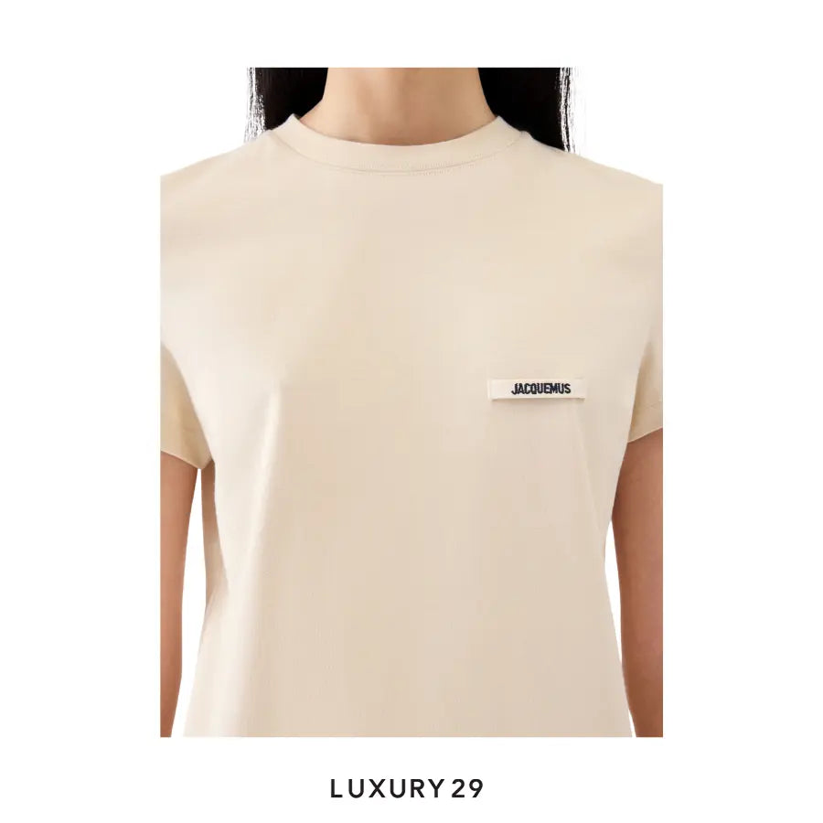 JACQUEMUS The Gros Grain logo short-sleeve t-shirt Light Beige JACQUEMUS Luxury29