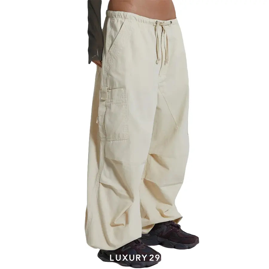 Jaded Ecru Parachute Cargo Pants JADED
