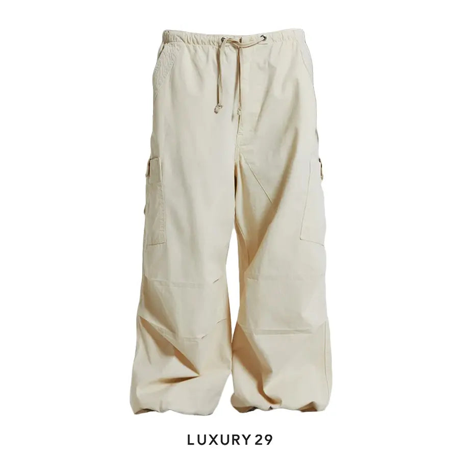 Jaded Ecru Parachute Cargo Pants