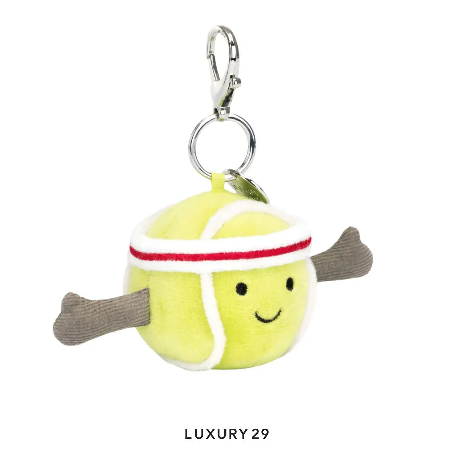 Jellycat Amuseables Sports Tennis Bag Charm Green JELLYCAT Luxury29