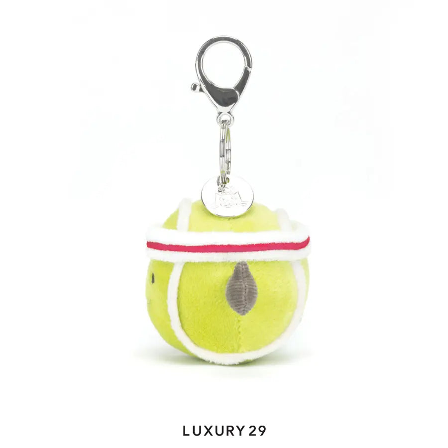 Jellycat Amuseables Sports Tennis Bag Charm Green JELLYCAT Luxury29
