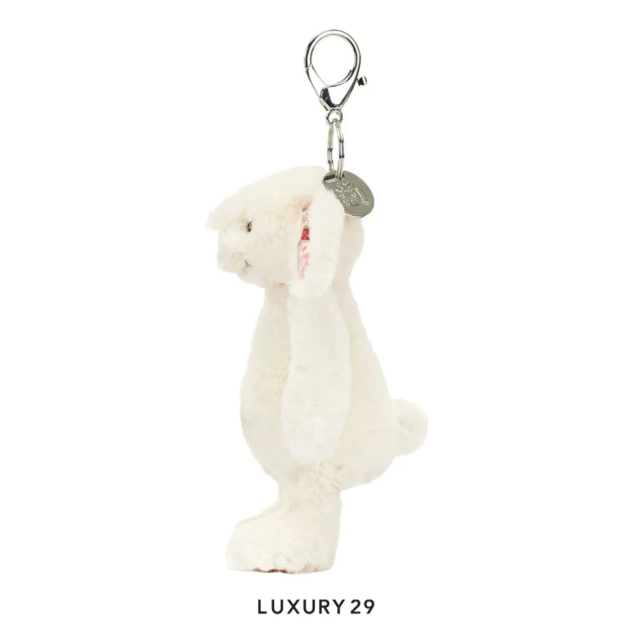 Jellycat Blossom Cream Bunny Berry Bag Charm White JELLYCAT Luxury29