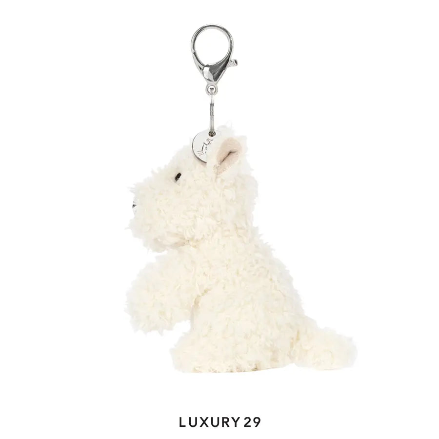 Jellycat Munro Scottie Dog Bag Charm White JELLYCAT Luxury29