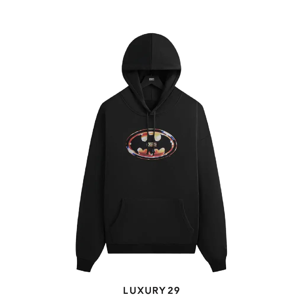 Kith x Batman Logo Vintage Nelson Hoodie Black KITH