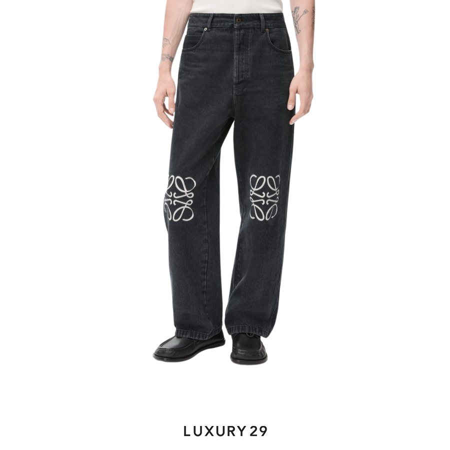 LOEWE Anagram baggy jeans in denim LOEWE