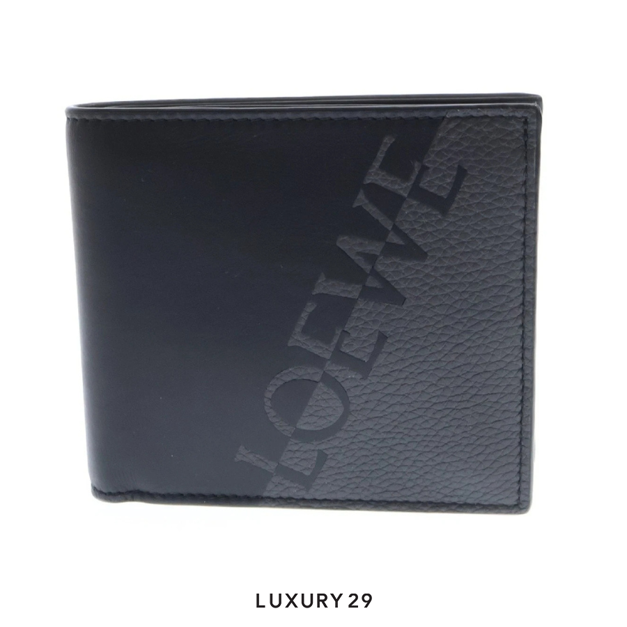 LOEWE Signature bi-fold coin wallet Black Gray LOEWE