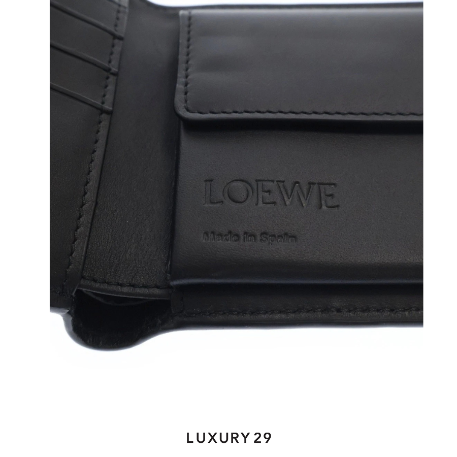 LOEWE Signature bi-fold coin wallet Black Gray LOEWE