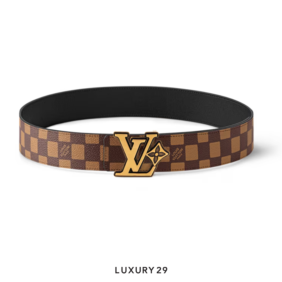 LOUIS VUITTON LV Flower Damier Phriendship Belt 40mm. Reversible LOUIS VUITTON