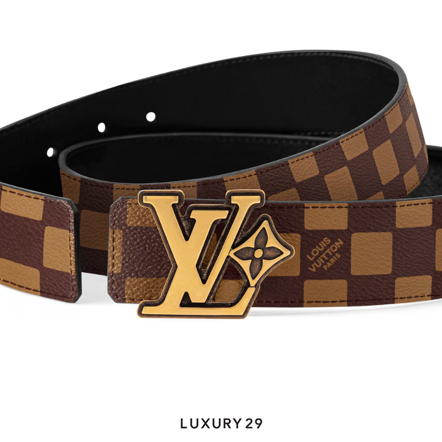 LOUIS VUITTON LV Flower Damier Phriendship Belt 40mm. Reversible LOUIS VUITTON
