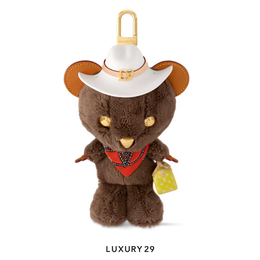 LOUIS VUITTON LV Louis Bear Gold hardware Red LOUIS VUITTON