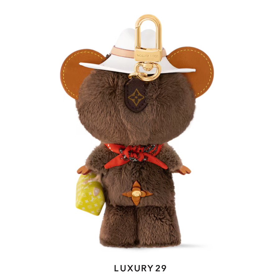 LOUIS VUITTON LV Louis Bear Gold hardware Red LOUIS VUITTON