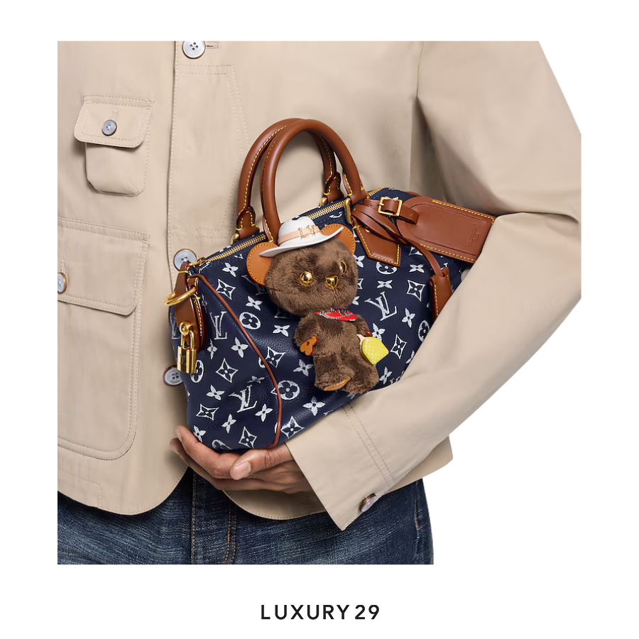 LOUIS VUITTON LV Louis Bear Gold hardware Red LOUIS VUITTON