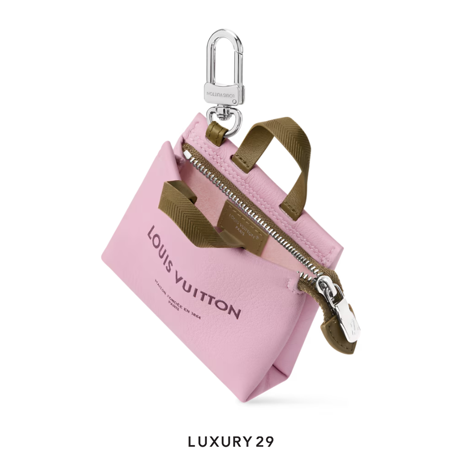 LOUIS VUITTON LV Mini Shopper Bag Charm Pink LOUIS VUITTON