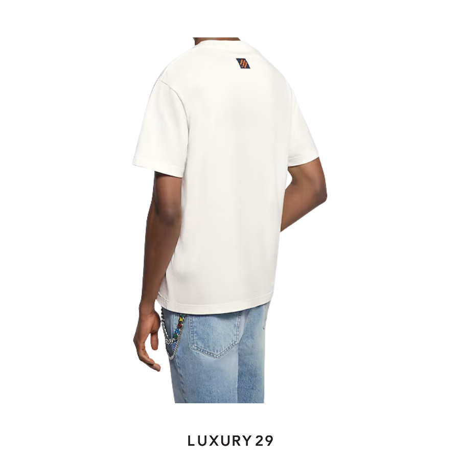 LOUIS VUITTON LV Monogram Flower 3D Gradient Print T-Shirt Milk White LOUIS VUITTON