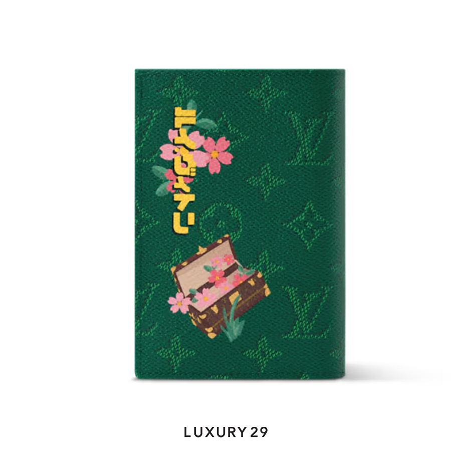 LOUIS VUITTON LV Passport cover Green Monogram Canvas LOUIS VUITTON