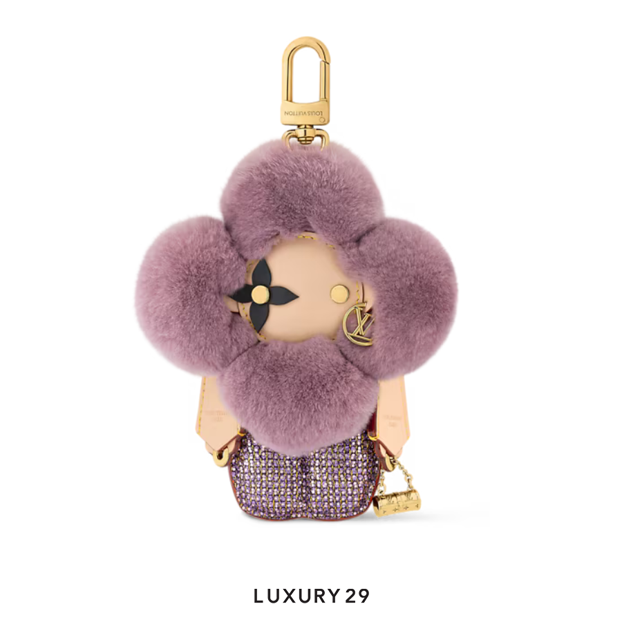 LOUIS VUITTON LV X Vivienne Fashionista Bag Charm Mink Purple Gold-colour metal LOUIS VUITTON
