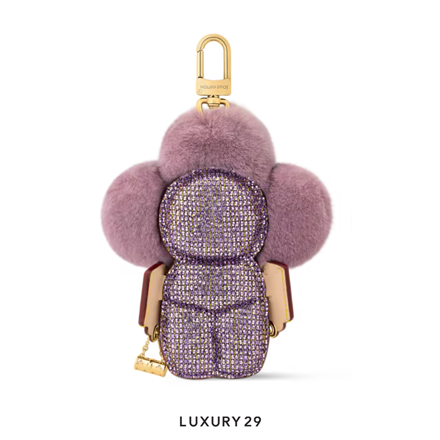 LOUIS VUITTON LV X Vivienne Fashionista Bag Charm Mink Purple Gold-colour metal LOUIS VUITTON