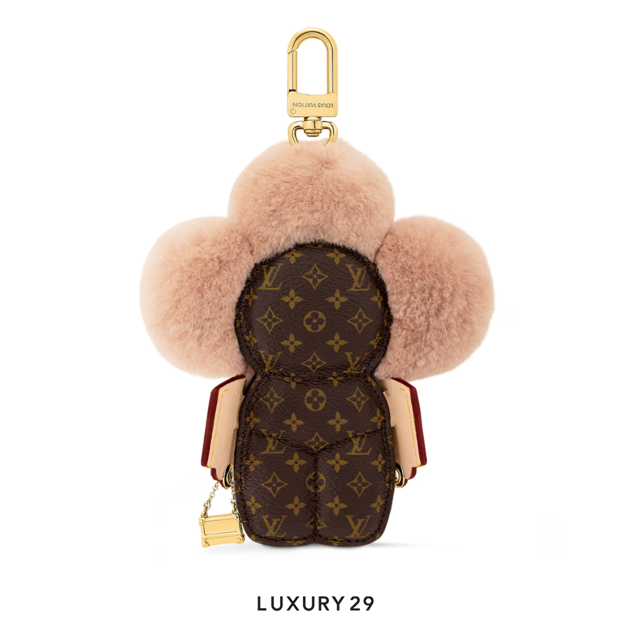 LOUIS VUITTON LV X Vivienne Fashionista Bag Charm Mink and leather Brown LOUIS VUITTON